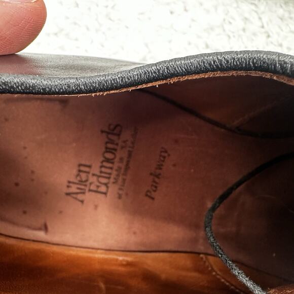 Allen Edmonds Parkway Leather Shoe‎ Mens 10 D Black Leather Lace up Split Toe main image 14